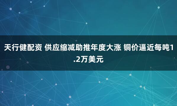 天行健配资 供应缩减助推年度大涨 铜价逼近每吨1.2万美元
